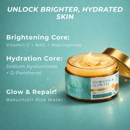 Ultra-Lightweight Hydrating & Glow Gel | Brightening & Moisturizing Face Cream with Vitamin C, Niacinamide, Hyaluronic Acid & Rice Water
