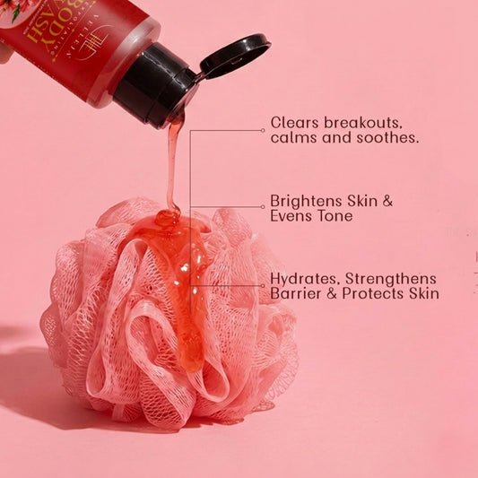 Exfoliating Body Wash with Salicylic Acid for Body Acne & Rough Bumpy Skin | Reduce Strawberry Legs