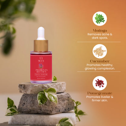 Bakuchiol Rosehip Face Oil with Squalane | Ayurvedic Face Serum for Pigmentation, Tan Removal & Blemishes