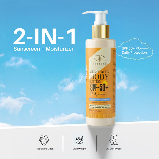 2-in-1 Sunscreen Body Lotion SPF 50 PA++++ with 5% Niacinamide & Ceramides