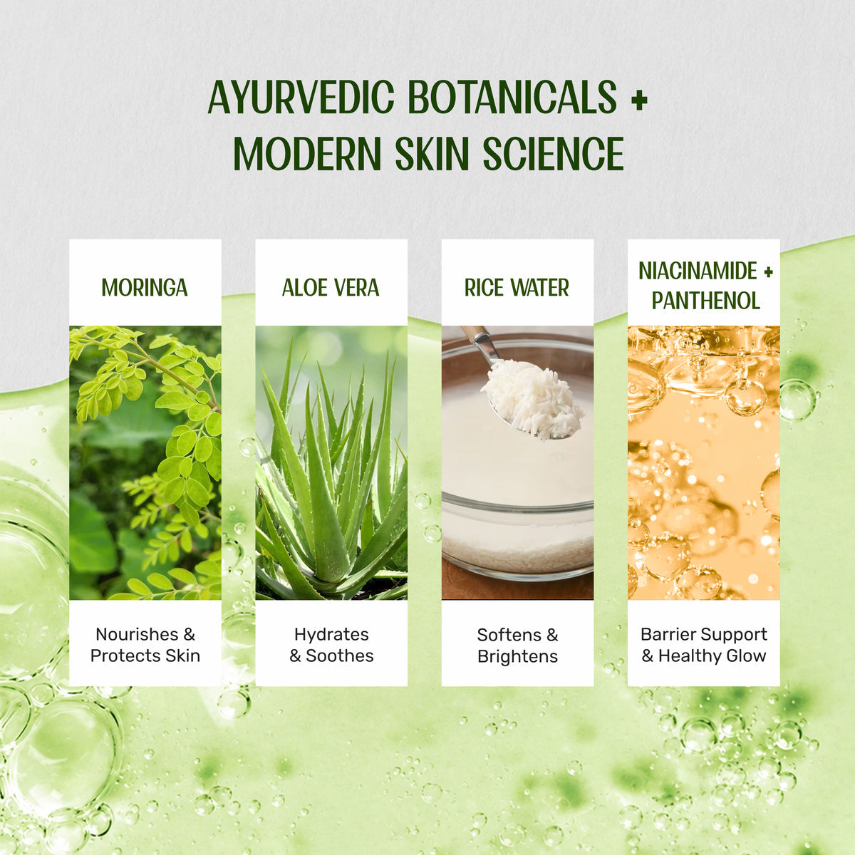 MoringAloe Face Wash | Skin Brightening & Hydrating Ayurvedic Gentle Face Wash - Velleja