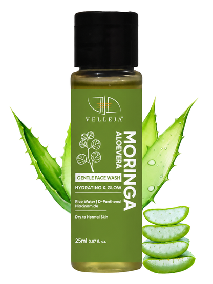 MoringAloe Face Wash | Skin Brightening & Hydrating Ayurvedic Gentle Face Wash - Velleja