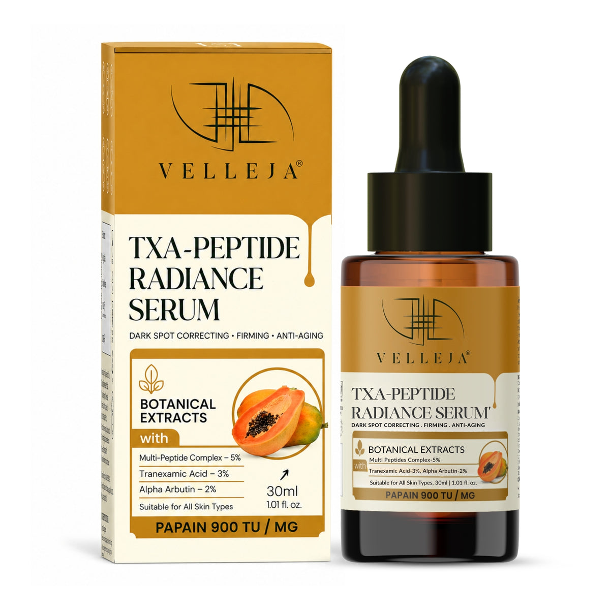 TXA Peptides Face Serum | For Dark Spots, Pigmentation & Melasma - Velleja