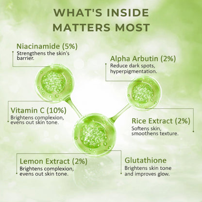 Vitamin C + Glutathione Brightening Serum | Glow Serum for Sensitive & All Skin Types - Velleja