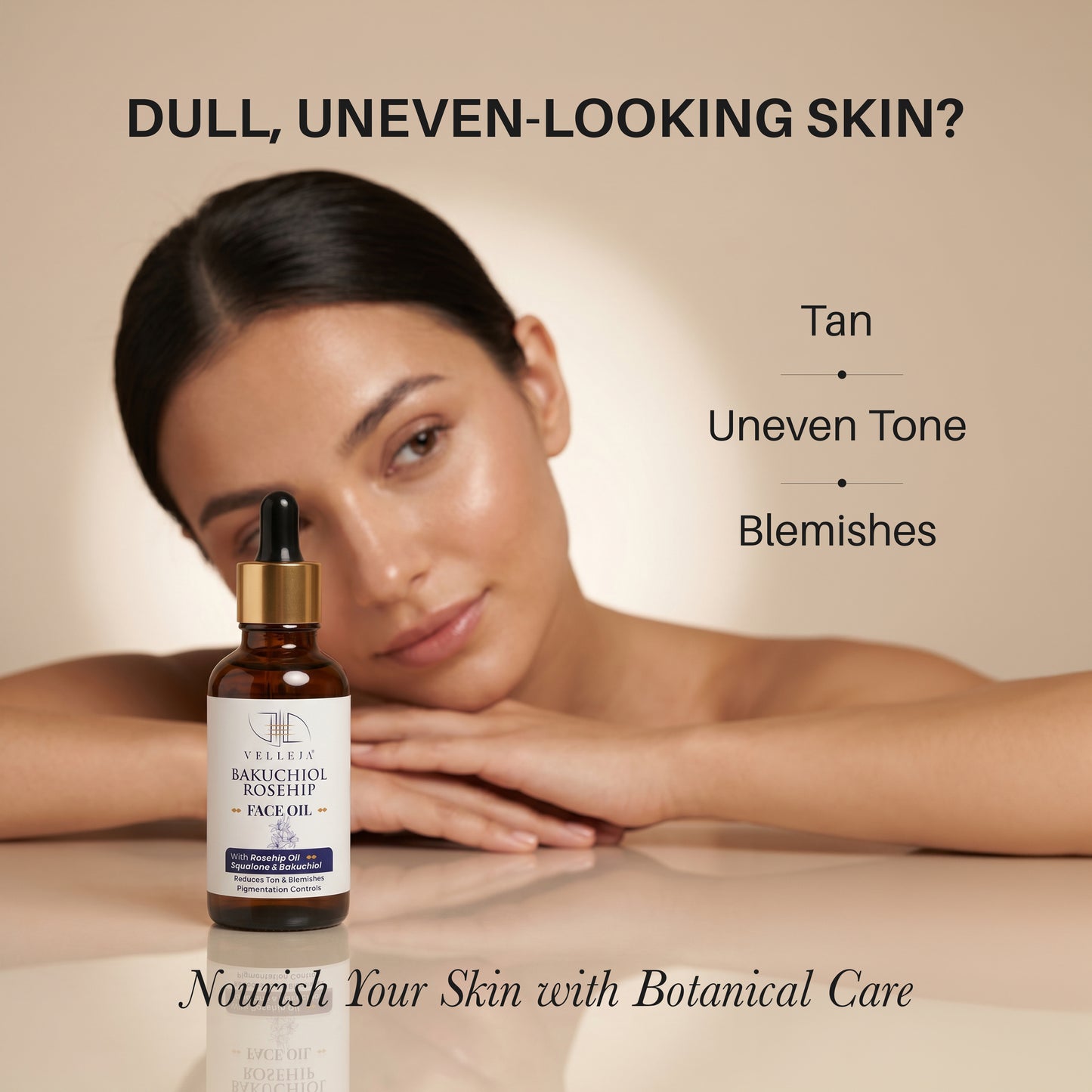 Bakuchiol Rosehip Face Oil with Squalane | Ayurvedic Face Serum for Pigmentation, Tan Removal & Blemishes
