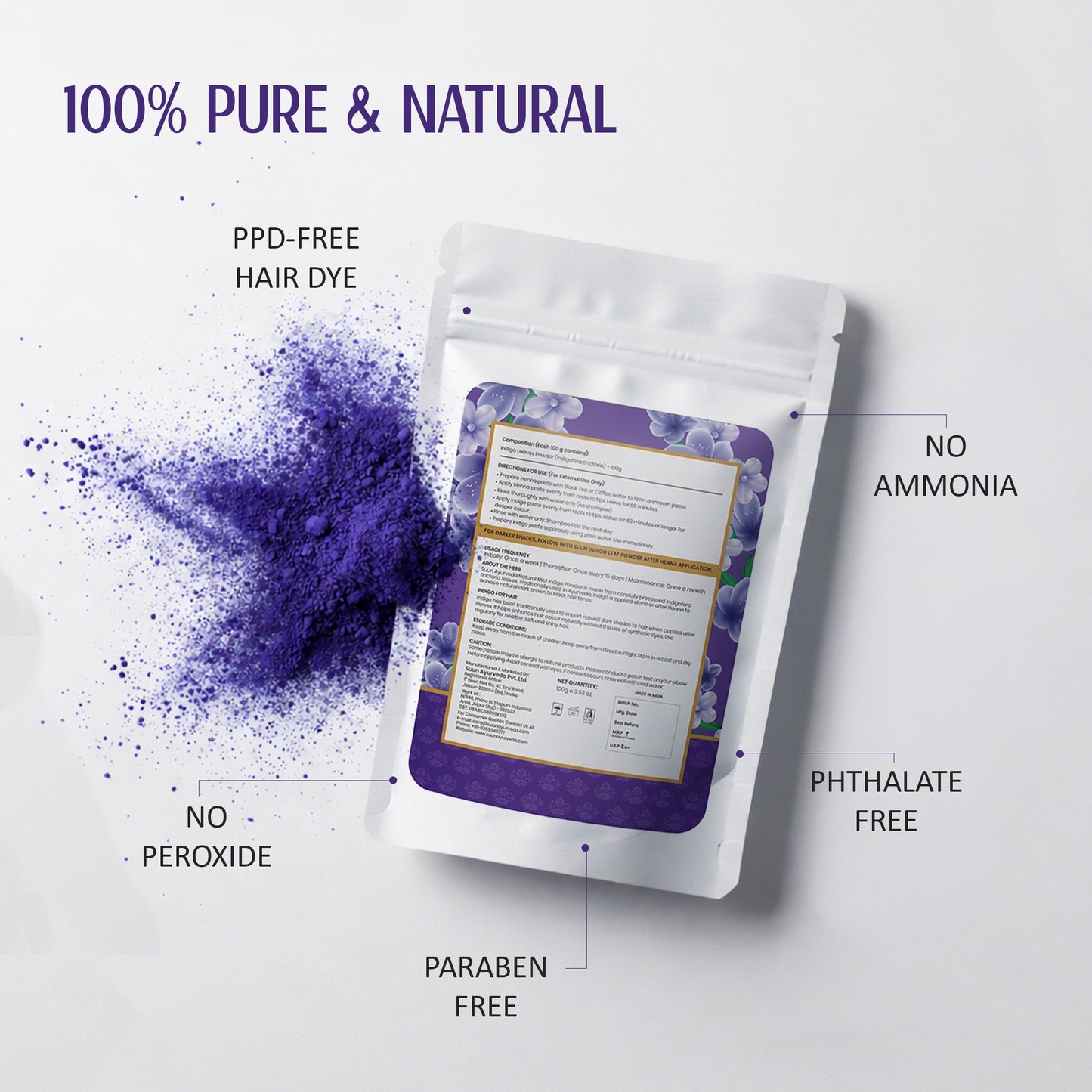 Natural Herbal Indigo Leaf Powder