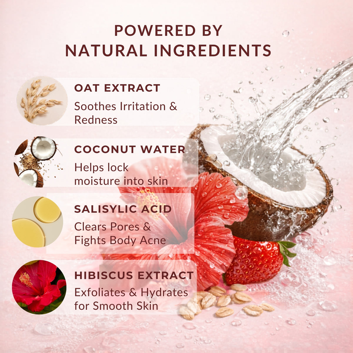 Exfoliating Body Wash with Salicylic Acid for Body Acne & Rough Bumpy Skin | Reduce Strawberry Legs - Velleja