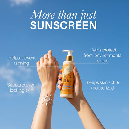 2-in-1 Sunscreen Body Lotion SPF 50 PA++++ with 5% Niacinamide & Ceramides - Velleja