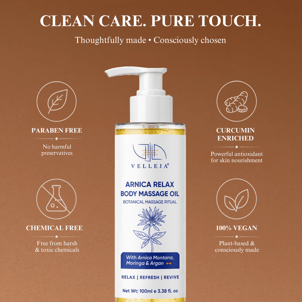 Arnica Body Massage Oil - Velleja