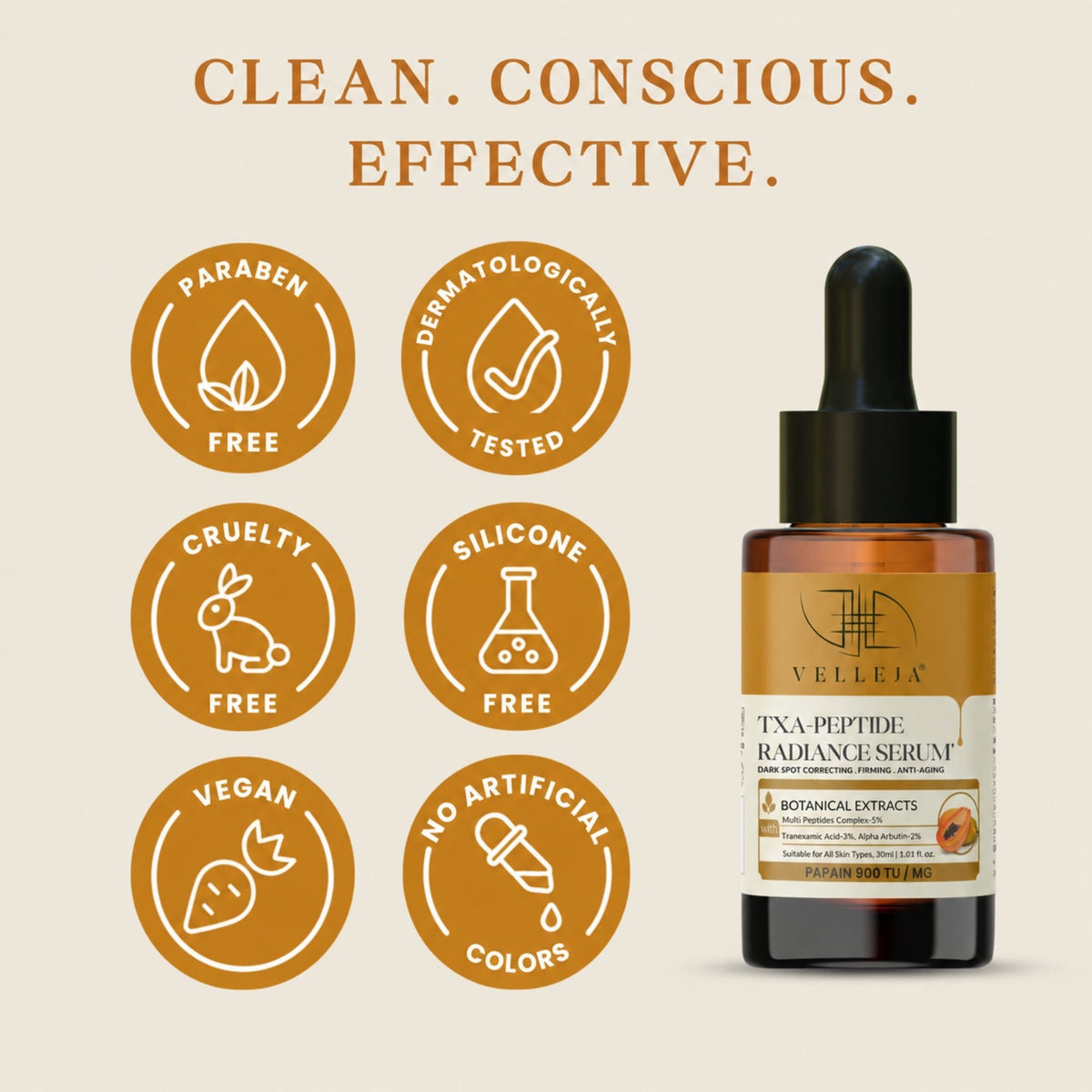 TXA Peptides Face Serum | For Dark Spots, Pigmentation & Melasma - Velleja
