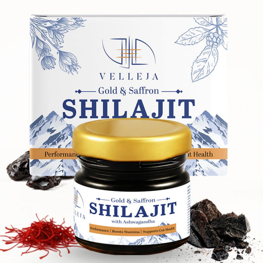 Gold & Saffron Shilajit with AshwagandhaResin|Natural Support for Energy, Strength & Vitality