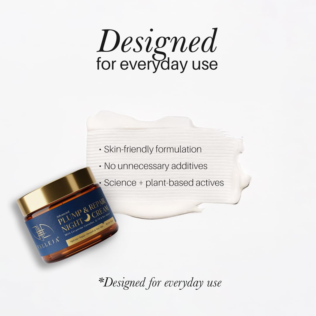 Plump & Repair Anti-Aging Night Cream | Firms, Hydrates & Repairs Overnight - Velleja
