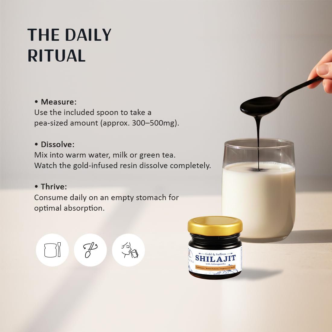 Gold & Saffron Shilajit with Ashwagandha Resin | Natural Support for Energy, Strength & Vitality - Velleja